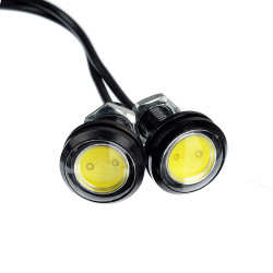 NEW GALAXY Дневные ходовые огни, LED, алюм. корп.,диам.23мм , 12V, белый, 2шт.