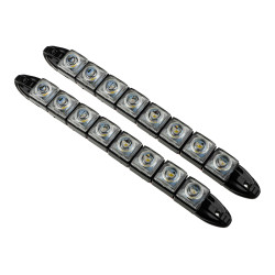 NEW GALAXY Дневные ходовые огни, LED 8шт, гибкий пласт. корп., 220мм, 12V, белый, 2шт.