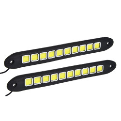 NEW GALAXY Дневные ходовые огни, LED 40шт, гибкий резин. корп., 260мм, 12V, белый, 2шт.