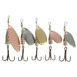 AZOR FISHING Набор блесен, 5шт., в пластиковой коробке, 3-7 грамм