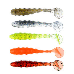 AZOR FISHING Приманка мягкая Виброхвост 3.0, силикон Премиум, 75 мм, 6 шт. в уп., микс цветов