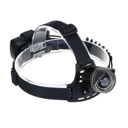 ЕРМАК Фонарь налобный, 1 LED, 2*1200мАч, 3 режима, пластик