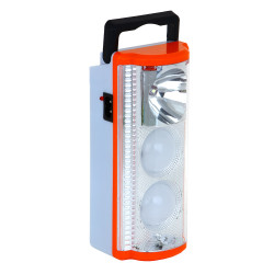 ЕРМАК Фонарь аккумуляторный переносной, пластик, 28+1LED, 16x5x7см питание 4xAA, 220В, 50гц