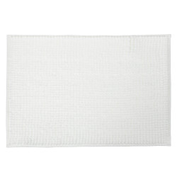 VETTA Коврик для ванной, синель, 40x60см, ворс 1,2см, белый