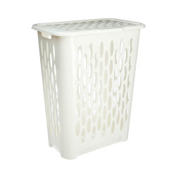 Корзина для белья Keeplex Light с откидной крышкой 37л 42,2х29х51,5см, пластик, белое облако