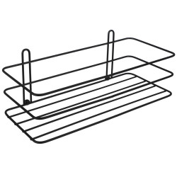 VETTA Полочка для ванной комнаты самоклеящаяся, 26x11x7,5 см, металл, черный