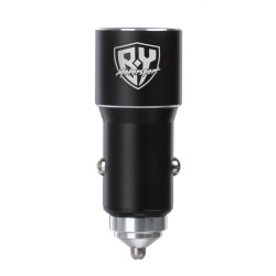 BY Motorsport Автомобильное зарядное устройство, Type-C/USB, 3А, 12В, Быстрая зарядка QC3.0, металл