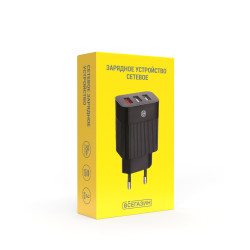 ВСЁГАЗИН Сетевое зарядное устройство Максимум, Быстрая зарядка QC3.0, 3xUSB, 3.4А, 12В, черный