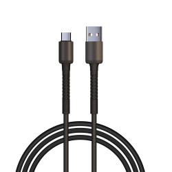 BY Кабель для зарядки XXL Type-C, 2м, 3А, Быстрая зарядка QC3.0, черный