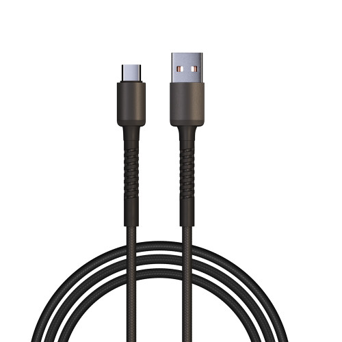 BY Кабель для зарядки XXL Type-C, 2м, 3А, Быстрая зарядка QC3.0, черный