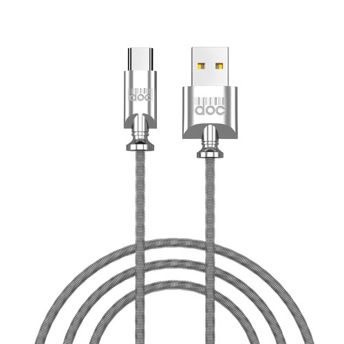 PRILUCHNIY Кабель для зарядки Metall Type-C, 1м, 3A, QC 3.0, металл