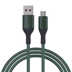 ВСЁГАЗИН Кабель для зарядки Карнавал Micro USB, 1м, 2.4А, зеленый