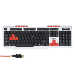 FORZA Клавиатура с подсветкой, провод 1.4 м, USB, пластик