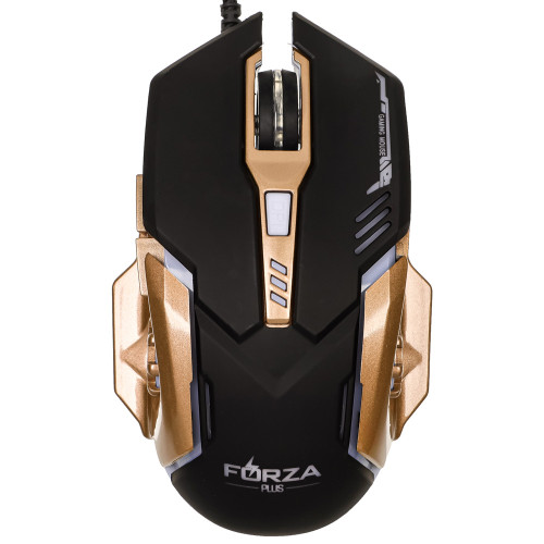 FORZA Компьютерная мышь проводная, 800-3200DPI, 6 кн., подсветка, провод 140см, игровая, 2 цвета