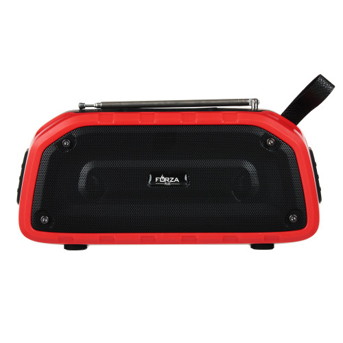 FORZA Колонка беспроводная, 2x3Вт, 1200мАч, 200x91x72мм,  IP4, радио, USB, AUX, Micro-SD, пластик