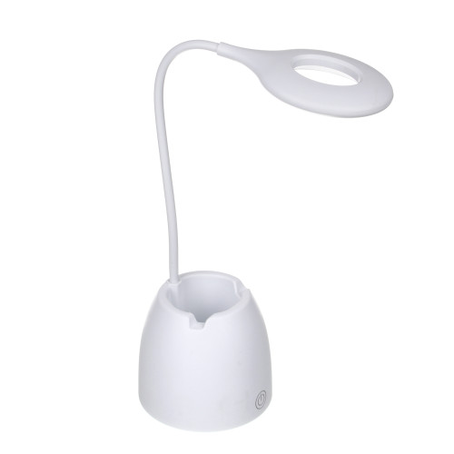 FORZA Лампа настольная, 16 LED, питание USB, с подставкой, кабель 1.5м, 1200Lux, аккум.1200мАч, бел.