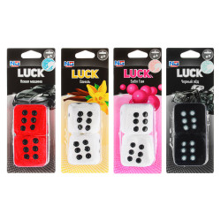 NEW GALAXY Ароматизатор воздуха Luck, 6 см,бабл гам/ваниль/новая машина/черный лед