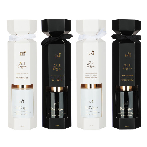 NEW GALAXY Диффузор Black&White, wood sage, white flower, bluebell, pear and freesia