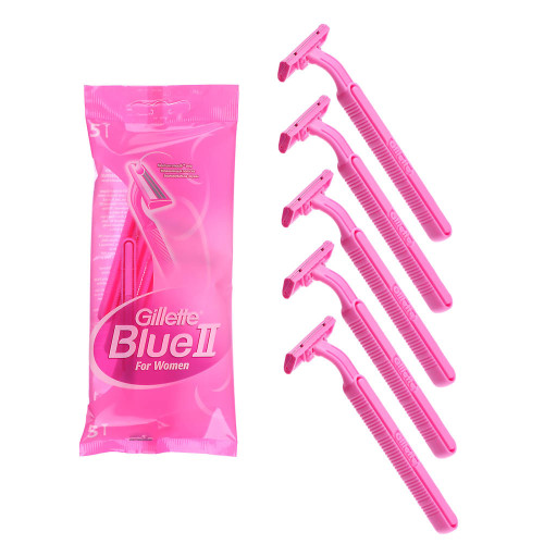 Бритвенные станки одноразовые GILLETTE BLUEII женские, 5шт