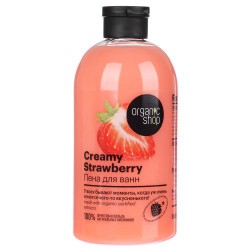 Пена для ванн OGANIC SHOP Creamy Strawberry, п/б, 500 мл