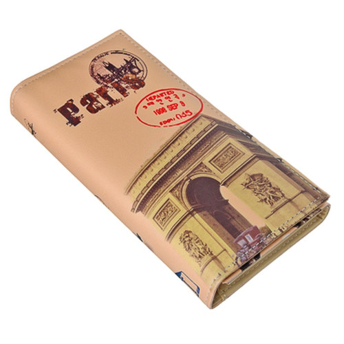 Кошелек женский "Париж", искусств.кожа, полиуретан, 18х9см, 3 дизайна