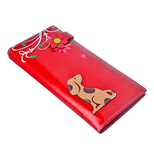 Кошелек с аппликацией "Солнечные краски", ПВХ, 9х19х2,5см, 5 цветов