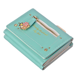 Кошелек женский "Нежные цветы", отд. для карт и SIM-карт, ПВХ, 10,5х8х3см, 3 цвета