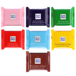Шоколад Ritter Sport Яркая коллекция, 15г, 7 вкусов