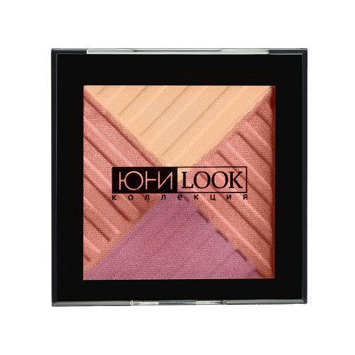ЮниLook Румяна многоцветные сияющие, 6 гр, тон 02, бежево-розовый