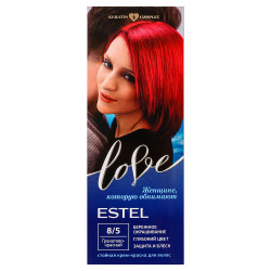 ESTEL LOVE Стойкая крем-краска для волос тон 8/5 Гранатово-красный