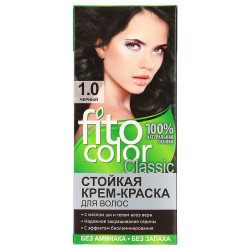 Краска для волос FITO COLOR Classic, 115 мл, тон 1.0 черный