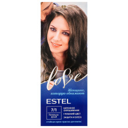 ESTEL LOVE Стойкая крем-краска для волос тон 7/1 Пепельно-русый