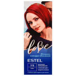 ESTEL LOVE Стойкая крем-краска для волос тон 7/5 Рубин