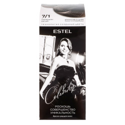 ESTEL CELEBRITY Краска-уход для волос, тон 7/1 пепельно-русый