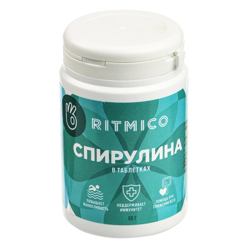 Спирулина в таблетках Ритмико, 50 г