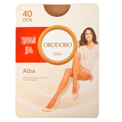 Колготки капроновые женские Orodoro Alba 40den, размер 2,3,4, цвет натур., черный