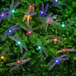 INBLOOM Гирлянда эл.вьюн Стрекозы 7м, 25LED*мульти, пост.свеч., ПВХ зел, 220В, ОБРАЗЕЦ