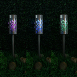 INBLOOM Фонарь на солн. бат. 6х41,5см LED1*RGB IP44 1*1.2V Ni-MH AAA600mAH 2.1v35мА, металл, пласт.