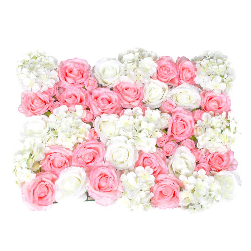 INBLOOM Изгородь цветочная, бело розовая пастель, пластик, полиэстер, 40х60см