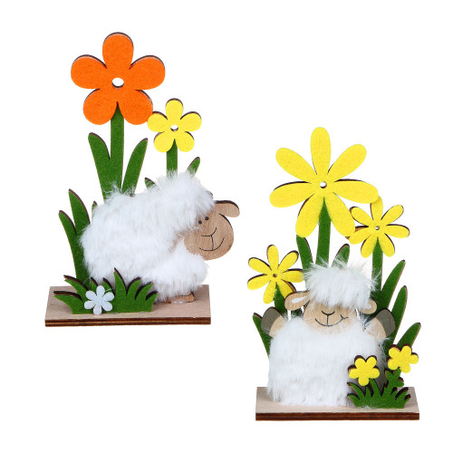 INBLOOM Декор садовый Овечка 16 см, МДФ, 2 дизайна