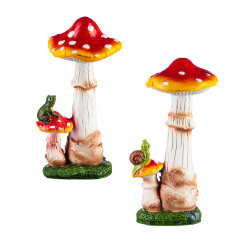 INBLOOM Фигура садовая "Грибы", h24-25см, полистоун, 2 дизайна
