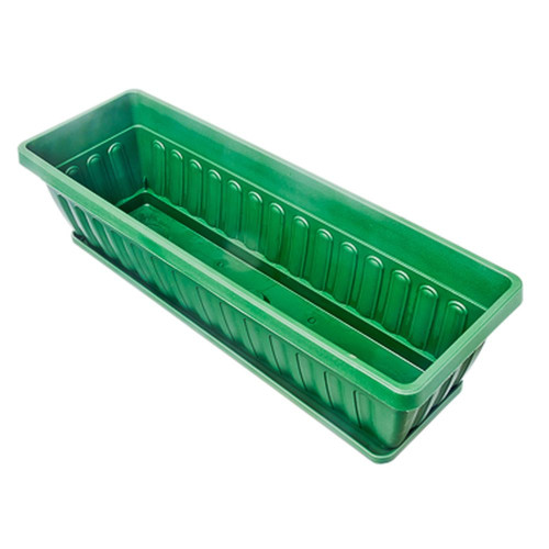 Ящик для цветов балконный с поддоном, 50x16x13,5см, пластик