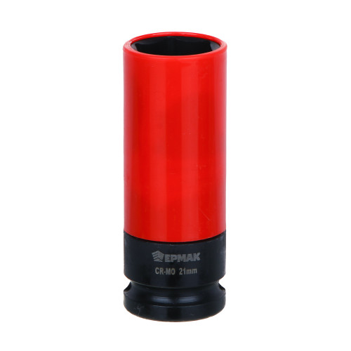 ЕРМАК X-PRO Головка удлиненная тонкостенная для литых дисков 1/2", 21мм, CR-MO