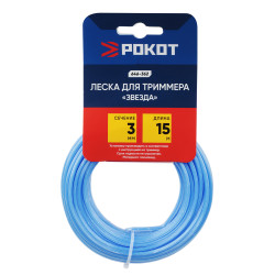 РОКОТ Леска для триммера сечение "звезда" d3,0мм 15м.