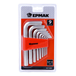 ЕРМАК Набор ключей - шестигранников 2,0-12мм, 9шт. (009)