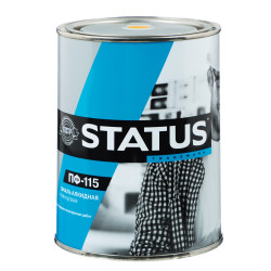 STATUS Эмаль ПФ-115 Желтая 0,8кг (для металлических, деревянных, бетонных поверхностей)