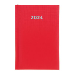 Ежедневник на 2024 "ТЕКСТУР" А5, 352 стр., тв.обл.с поролоном, фактурный бумвинил, бордовый