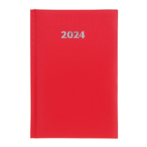 Ежедневник на 2024 "ТЕКСТУР" А5, 352 стр., тв.обл.с поролоном, фактурный бумвинил, бордовый