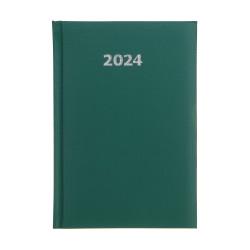 Ежедневник на 2024 "ТЕКСТУР" А5, 352 стр., тв.обл.с поролоном, фактурный бумвинил, зеленый
