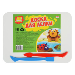 Набор для лепки, 3 предмета: доска А5, 2 стека, в пакете, арт. ДЛ-4993